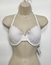 Shade Shore White Lightly Lined Bikini Top For Women Size 34D