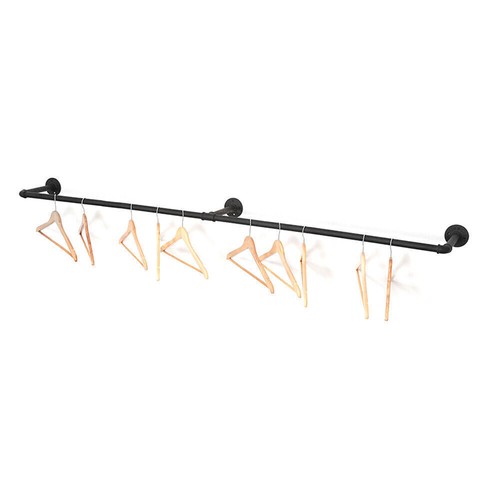 Garderobenstange Kleiderstange Wandgarderoben Kleidergestell Kleiderständer Wand - Bild 6 von 19