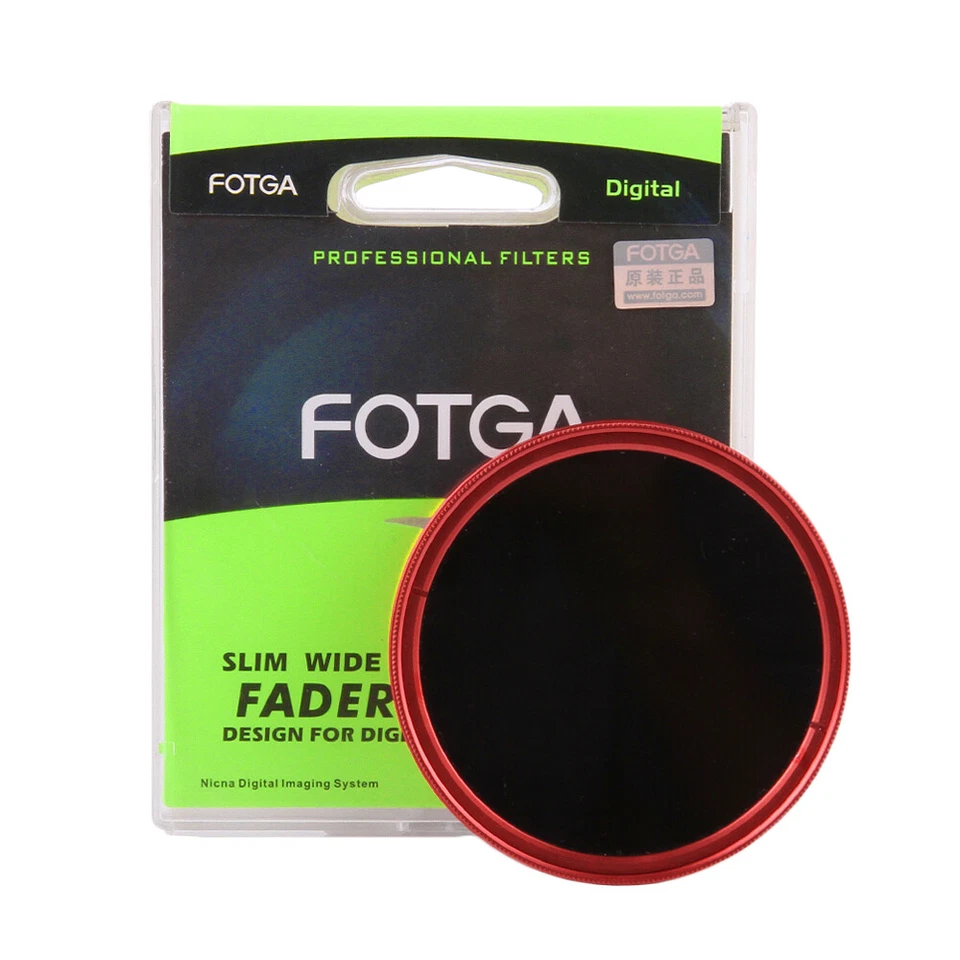 Red Circular FOTGA 72mm DSLR Optical Glass Fader Variable ND Filter ND2 to ND400 - Image 2 of 4