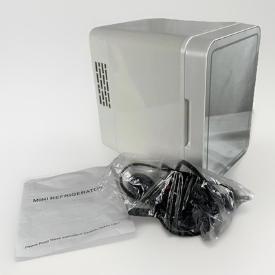 Cooseon White Portable Mini Beauty Medical Refrigerator with Led Makeup Mirror