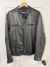 BANANA REPUBLIC Leather Biker Motorcycle Style Jacket Mens Size Large