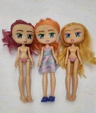 Lot of Three Boxy Girls Dolls Jay Play Blonde Pink,Orange Hair 7"