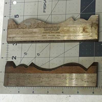 Wisconsin Knife Works HSS Wood Moulder Profile Knives Matched Pair