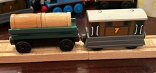 Toby  Barrel Car with Flour - Thomas  Friends Wooden Railway Train GUC