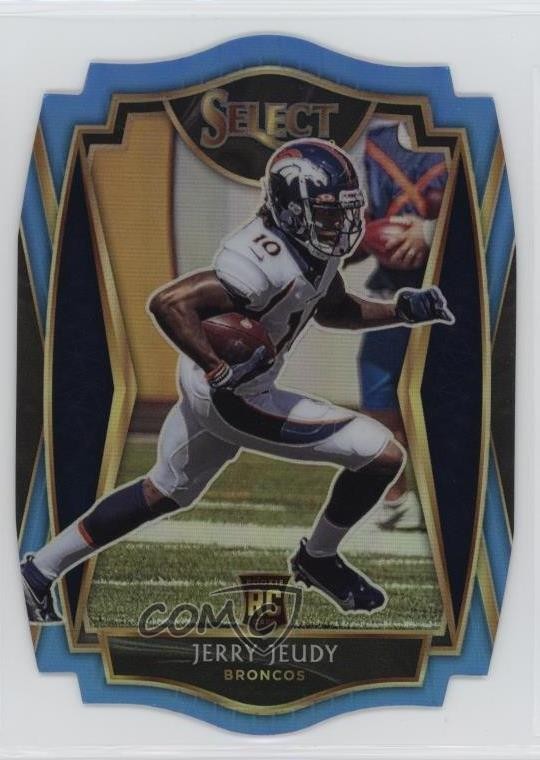 2020 Panini Select Premier Level Light Blue Prizm Die-Cut Jerry Jeudy #156 19ju