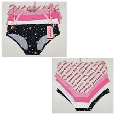 JUICY COUTURE 5 Pack Women's S M L No Lines Logo Panties Pink White Black