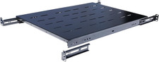 Adjustable 1U Rack Server Shelf for 19" 4 Post Network Racks 21.5-28" Depth 
