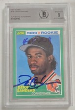 Deion Sanders HOF Signed 1989 Score #246 Rookie Card RC Beckett Auto Falcons 