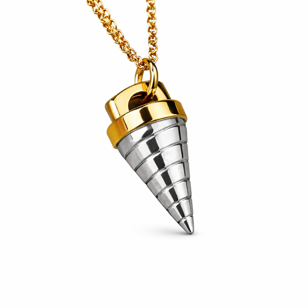アクセサリー GAGAN drip nc single necklace Sterling Silver Gurren Lagann Core Drill Necklace, Anime Lover
