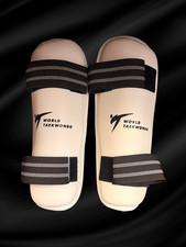 SHIN GUARD PROTECTORS - GOOD FOR ALL MARTIAL ARTS - WORLD TAEKWONDO APPROVED