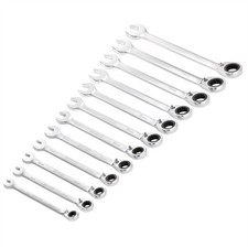 Image of Draper HI-TORQ Metric Reversible Ratchet Combination Spanner Set (12 Piece)
