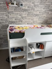 Dynamo White Mid Sleeper Cabin Bed with Storage and Desk
