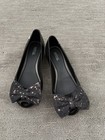 EUC Mini Melissa Girls Shoes Black Bow Jelly Flats Size 2 EUR 33 — photo 1