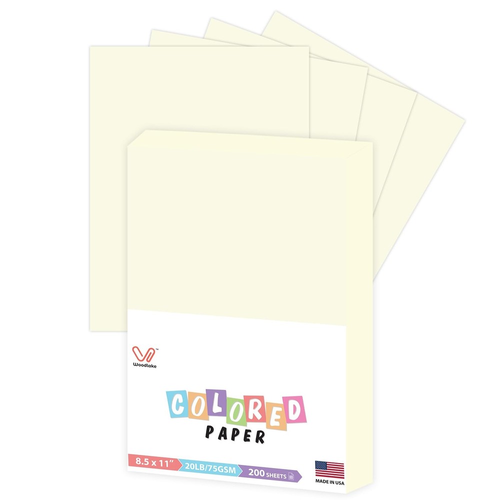 Vibrant Cream Copy Paper - 8.5x11 20LB Printer Paper for Home & Office