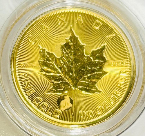 2024 Canada Maple Leaf Polar Bear Privy .9999 1/10th T oz Pure FINE Gold Coin $5