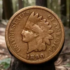 1890 Indian Head Cent Actual Coin Shown - 4