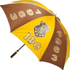 Iota Phi Theta Jumbo Umbrella Brown/Gold - 60" 