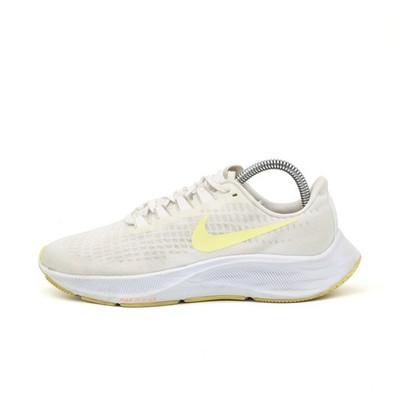 Nike Damen Pegasus 37 Sneaker Weiß Gelb Mesh Low-Top Zoom Laufschuh EU 36.5