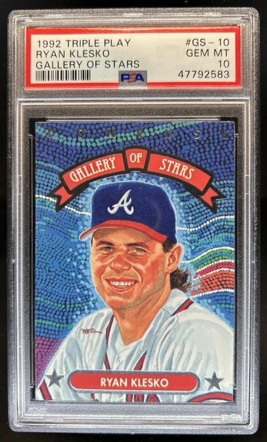 1992 Donruss Triple Play Ryan Klesko Gallery of Stars #GS-10 Braves PSA 10