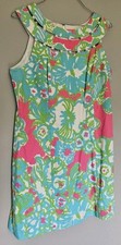 Lilly Pulitzer Lindy Beaded Shift Dress Pink A Delicacy Pattern Size 8