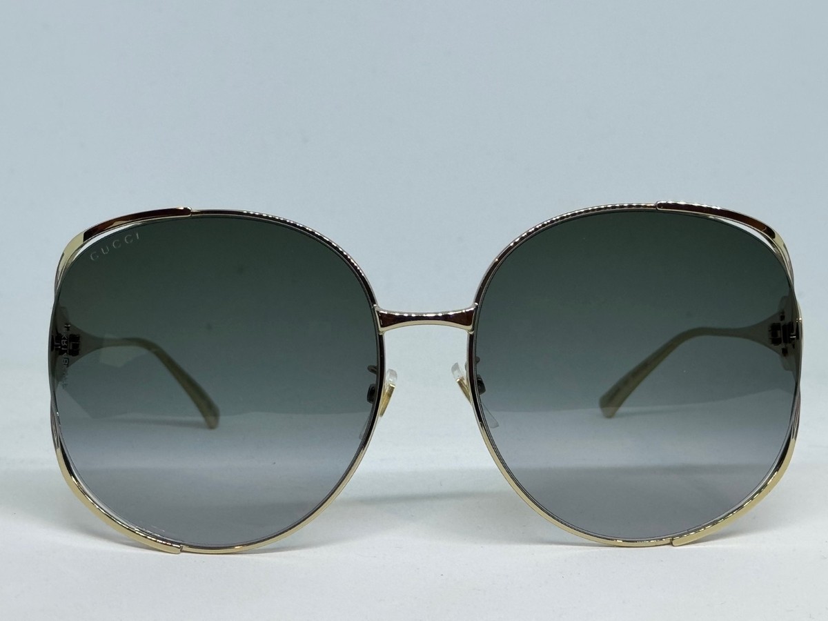 AUTHENTIC GUCCI GG0225S 001 SZ 63-17-130 Gold Grey | eBay display picture 2