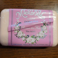 Mistral Savon Extra Fin Lait Tea Rose Organic Shea Butter Soap Bar, 7 Oz,