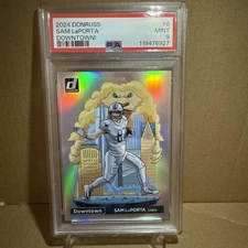SAM LAPORTA 2024 DONRUSS DOWNTOWN FOOTBALL SP LIONS PSA 9 
