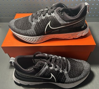 Nike React Infinity Run Flyknit 2 Black White Oreo Grey CT2357-101 Mens Size 11
