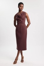 Karen Millen Midi Dress Womens Relaxed Luxe Dresses