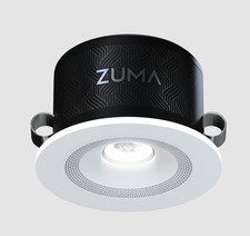 ZUMA Luminaire audio speaker and Lighting set with simplicity r bezel in white