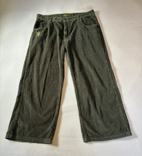 JNCO 4 Wale Corduroy Pants Baggy Wide Leg Cords W44 x 30 Green 26" Leg Opening