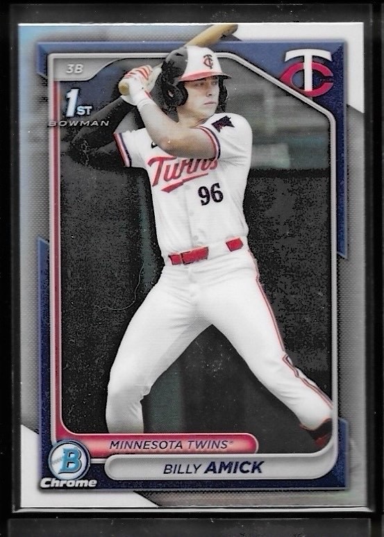 2024 Bowman Draft Billy Amick Chrome Refractor 1st Twins