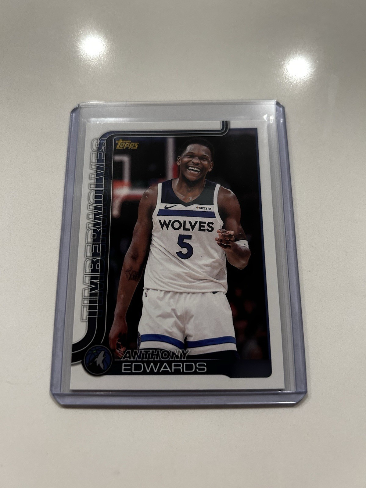 2025 Topps 108 Anthony Edwards Golden Mirror Photo Variation SSP