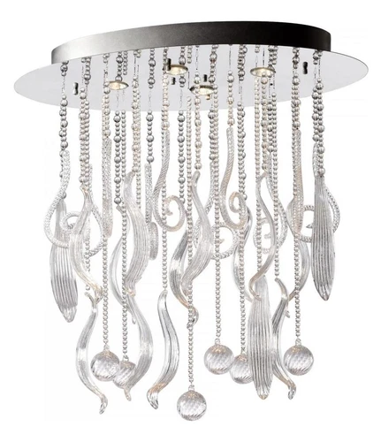 Chrome and Clear Mirabelle 4 Light Full Size Pendant - Picture 1 of 1