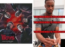 Jessie T. Usher signed "THE BOYS" 8x10 Photo AUTOGRAPHED c PROOF A-Train COA