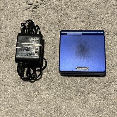 Nintendo Game Boy Advance SP Cobalt Blue Handheld Console AGS-001 w/ Charger