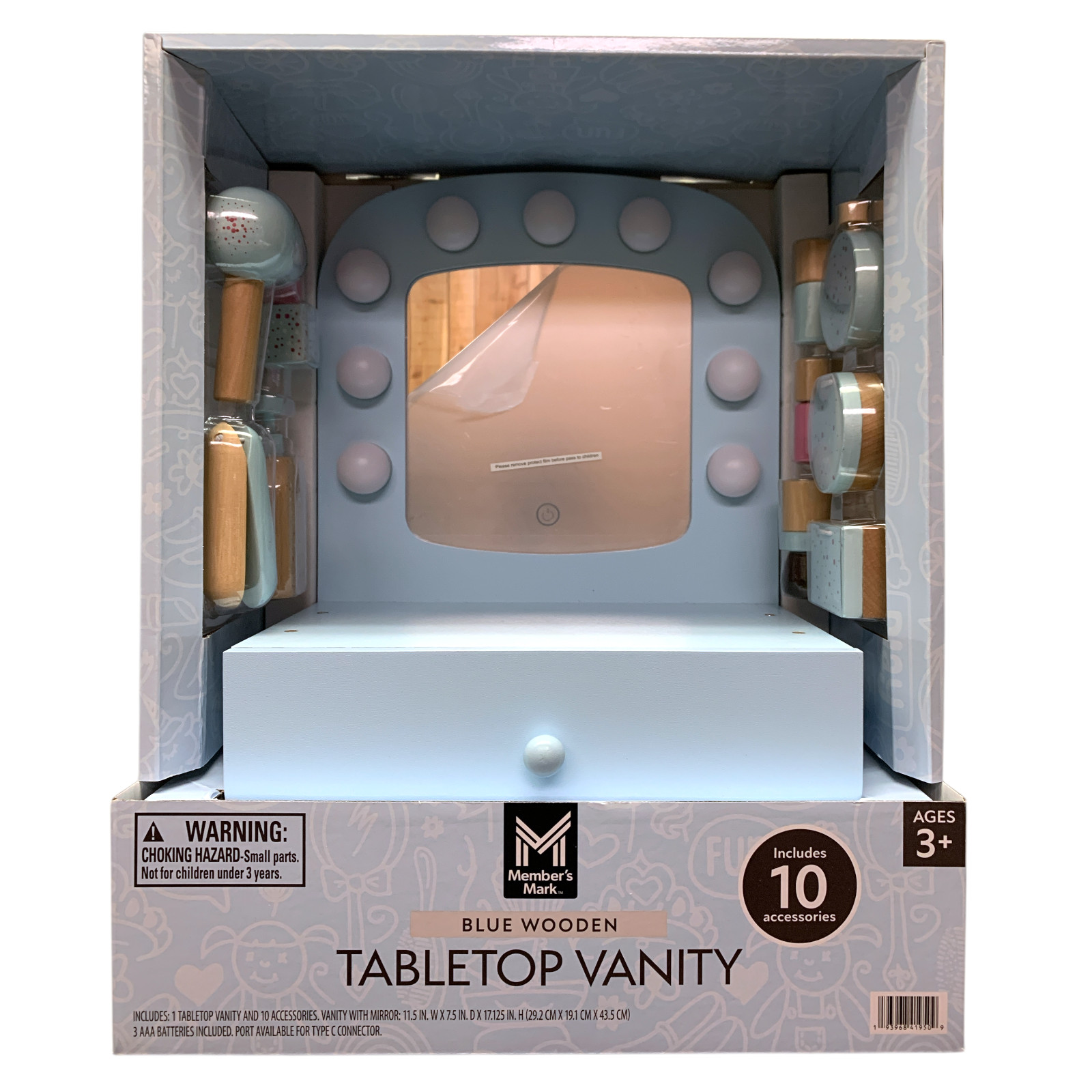 Участники отмечают современный настольный туалетный столик Kids середины века синий 11490₽