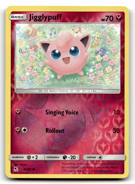 Jigglypuff 41/68 Reverse Holo Common Hidden Fates LP