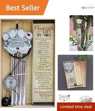 Pet Memorial Wind Chime Metal Pawprint Remembrance Gift for Grieving Pet Owners