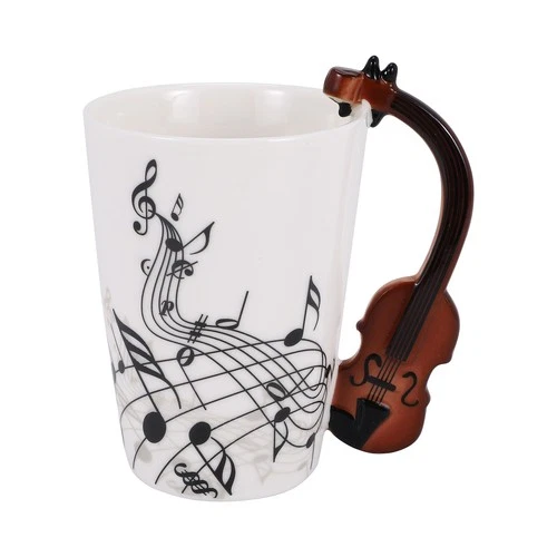 Neuheit Violine Keramik Tasse frei Kaffee Milch Tee Tasse Persoenli6107