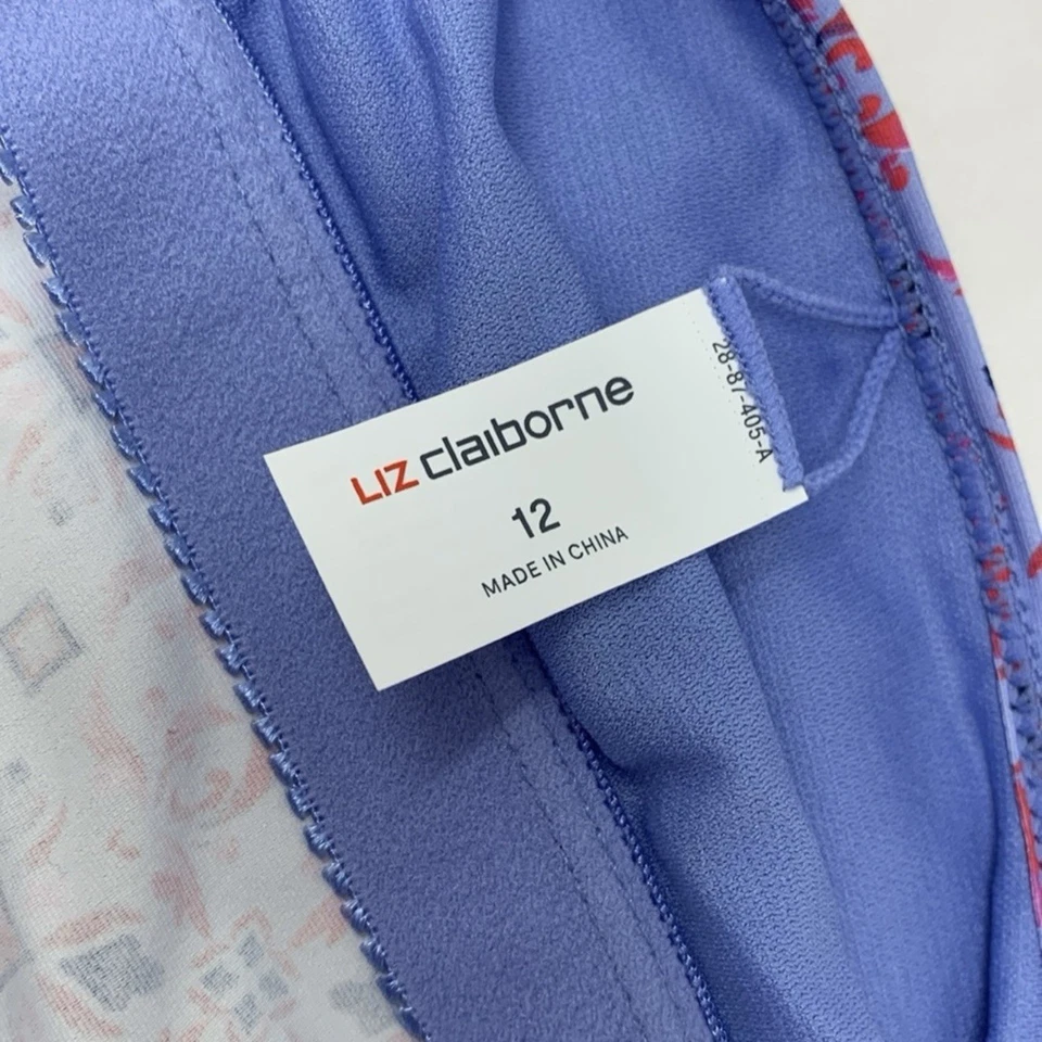 Nuevo Traje de Baño Tankini Geométrico Liz Claiborne Top Talla 12 Foto 4 de 4