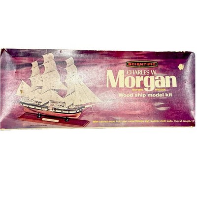 1970s Scientific Charles W. Morgan Wooden Model kit 