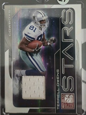 2008 Donruss Elite Stars JERSEY MATCHED Terrell Owens #S-6 Silver 81 /199 Relic 