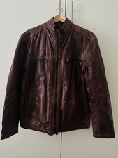 Herren Leder-Jacke Braun, Pierre Cardin, Größe 50