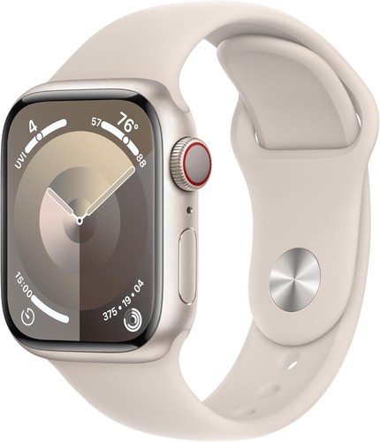 Apple Watch Series 9 (GPS + LTE) 45MM Starlight Aluminum Case & Sport Band