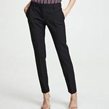 Nili Lotan Leo Skinny Leg Navy Trousers Size 2 Women's Made In USA MSRP $693