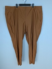 Lane Bryant Pants Womens 26 Brown Tapered Leg Ankle Office Workwear Pockets