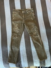 American Eagle Black/Grey Distressed Jeans, S...