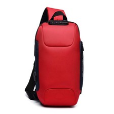 New Men Sling Bag Anti-theft Crossbody Bag Chest Pack with Password Lock,USB,...