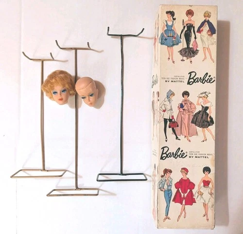 Vintage Barbie Stand ~ Bubble Cut ~ Ponytail Head TLC Lot